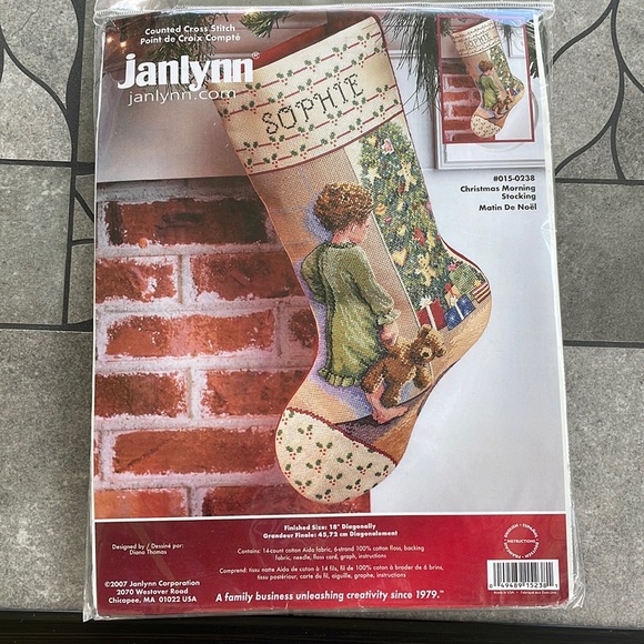 Janlynn Christmas stocking cross stitch brand new - Picture 1 of 3